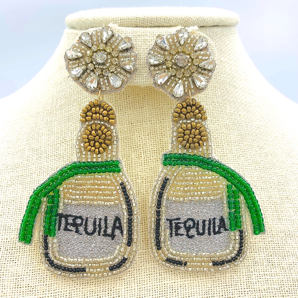 Tequila Seed Bead Earrings